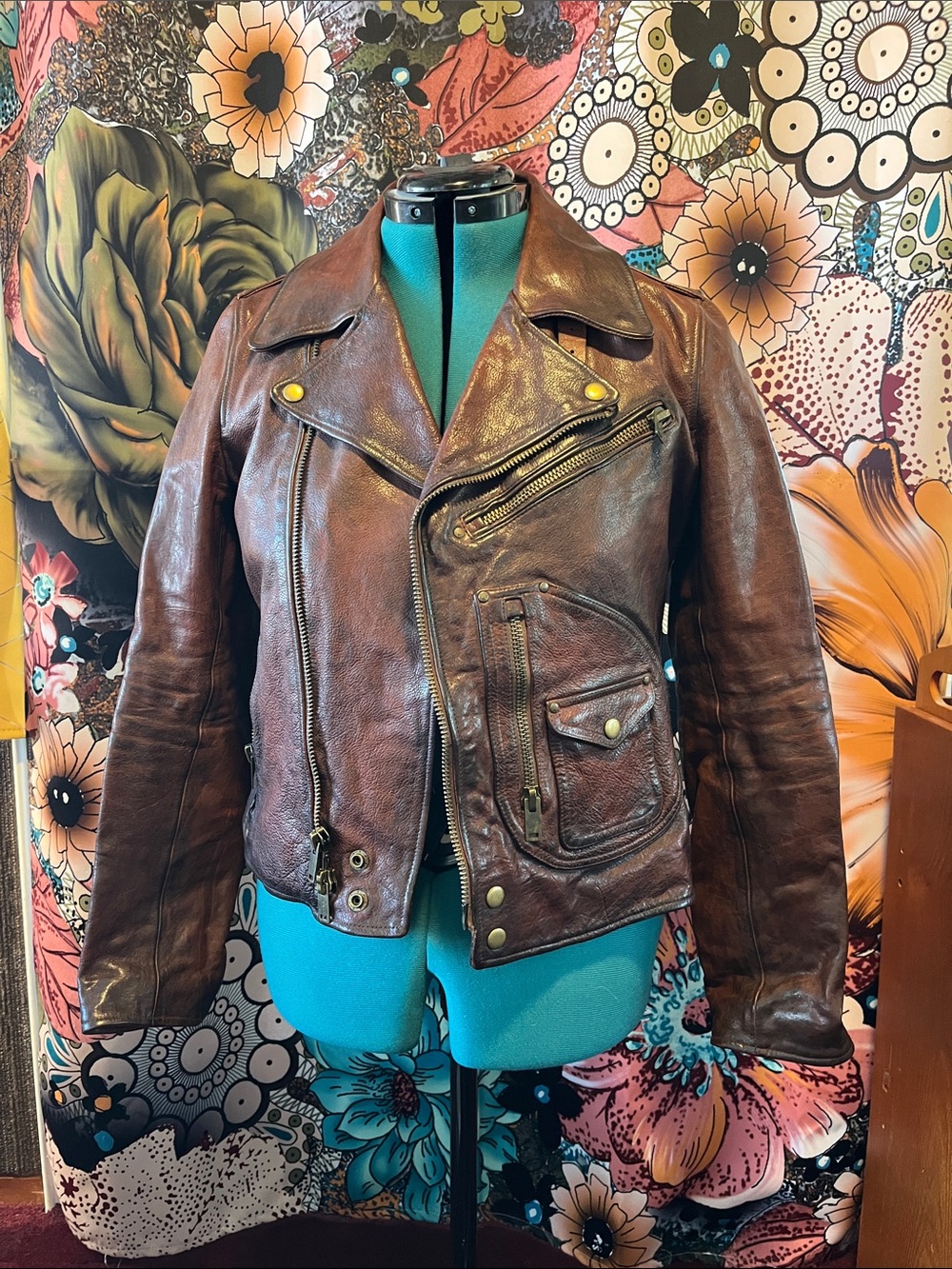 Polo by Ralph Lauren Brown Leather Bomber Jacket